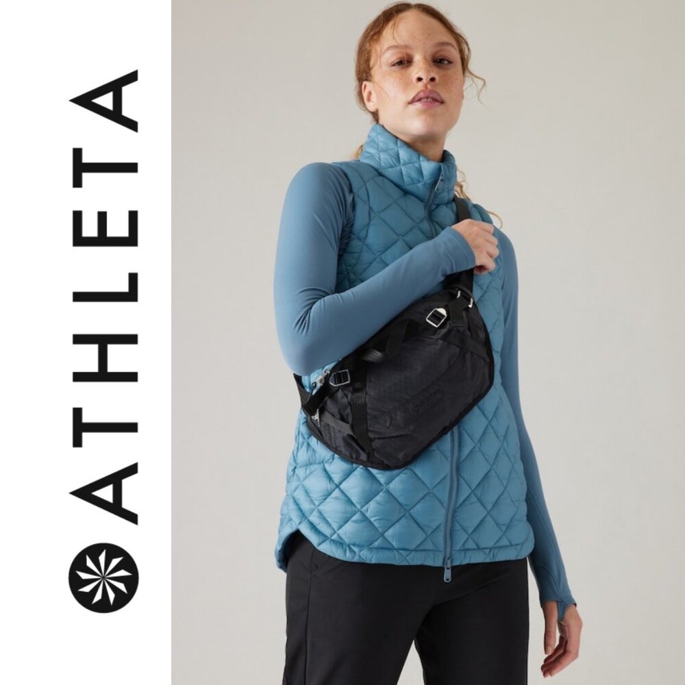 EUC ATHLETA Excursion Waistbag Black Bag Fanny Large Pack Ripstop Ret. $88